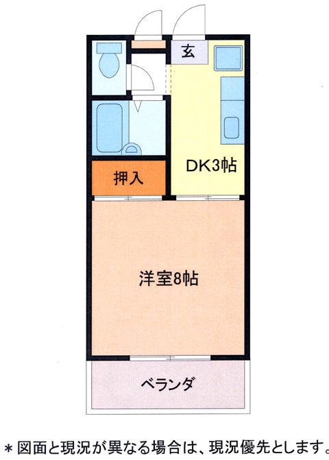 ウエストコーポ(1K/2階)の間取り写真