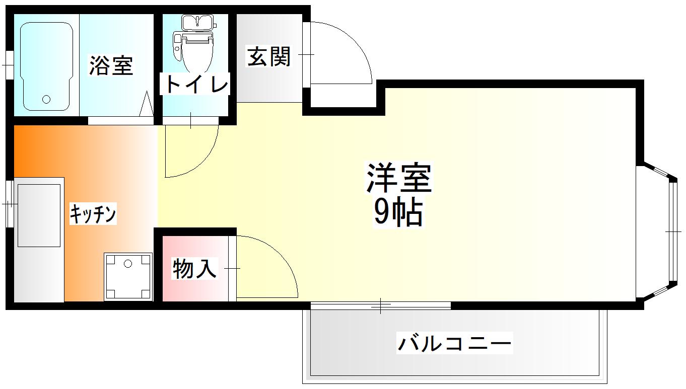 ナチュラショウナン(1K/2階)の間取り写真