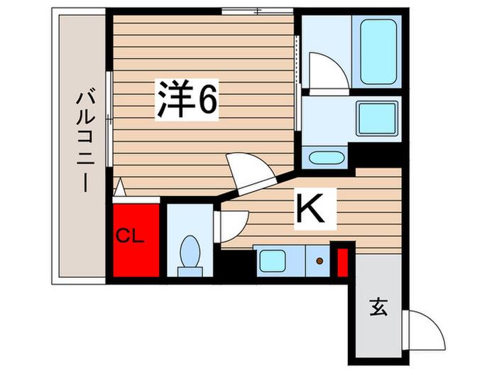 イーグルI(1K/3階)の間取り写真