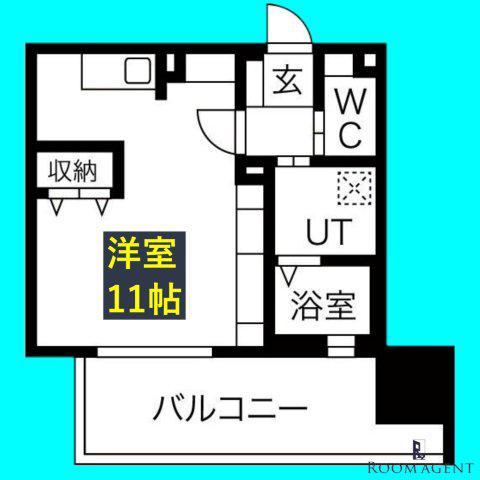 ルシェット白川公園(ワンルーム/7階)の間取り写真