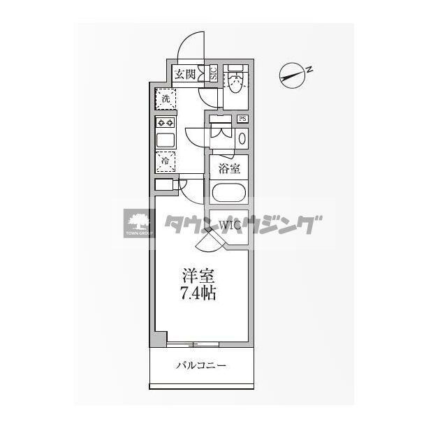 レジディア新御徒町II(1K/4階)の間取り写真