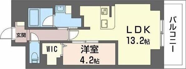 サンエール南堀江(1LDK/6階)の間取り写真