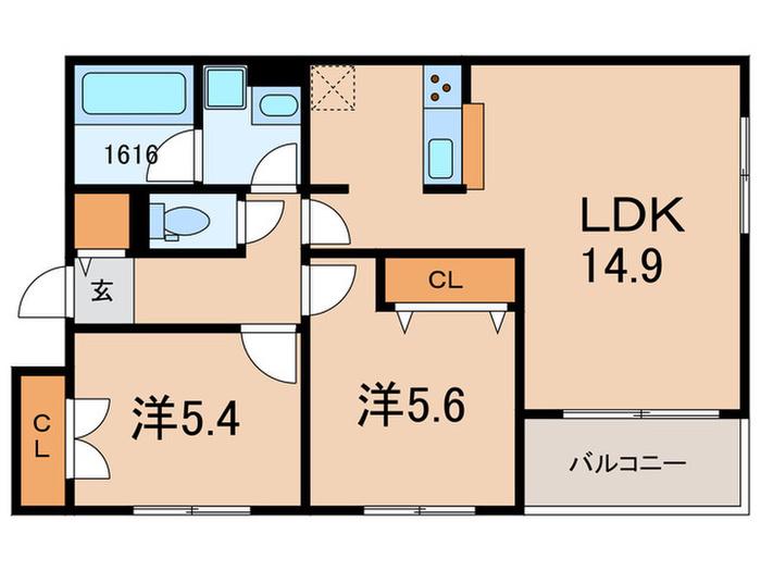 ヤンシフォーグマル(2LDK/2階)の間取り写真