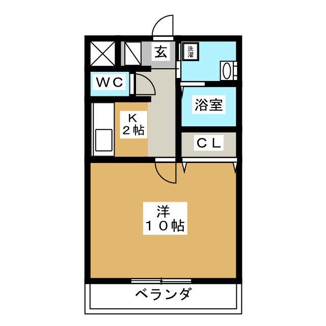 リヴェール(1K/3階)の間取り写真