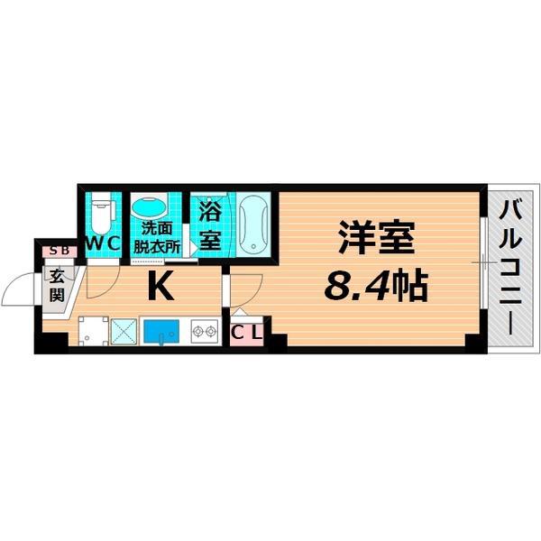 メゾンY・M(1K/1階)の間取り写真