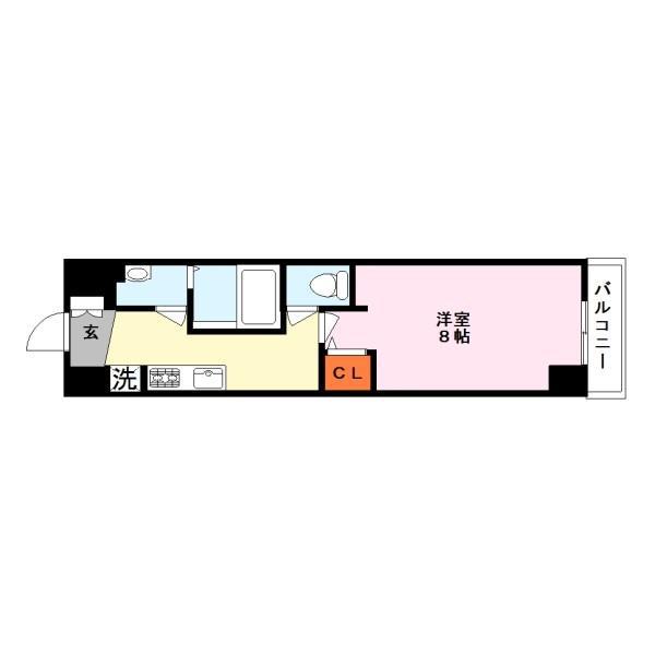 KDXレジデンス南草津(1K/11階)の間取り写真