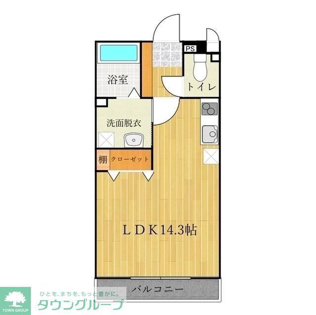 アコーディア(ワンルーム/4階)の間取り写真