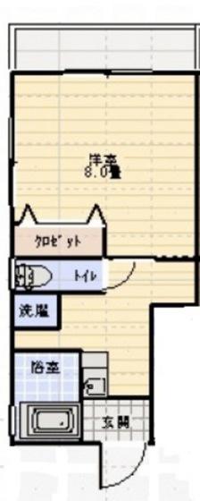 VICTORYHOUSE(1K/2階)の間取り写真