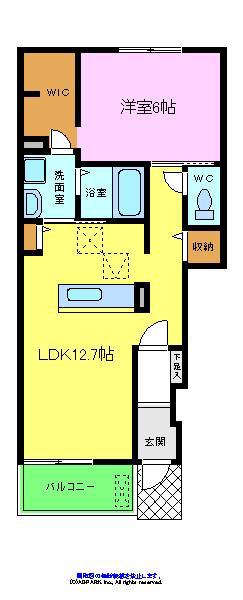 グレイス ヴィオラ(1LDK/1階)の間取り写真