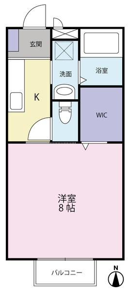 クレールステラ(1K/1階)の間取り写真