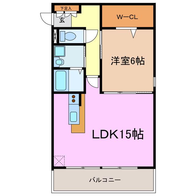 DE LIGHT(1LDK/3階)の間取り写真