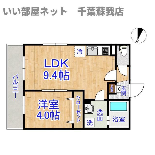 KAIROS(1LDK/2階)の間取り写真