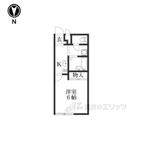 レオパレスクレールアミラ(1K/1階)の間取り写真