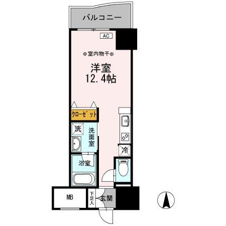 御幸レジデンス丸の内(ワンルーム/13階)の間取り写真