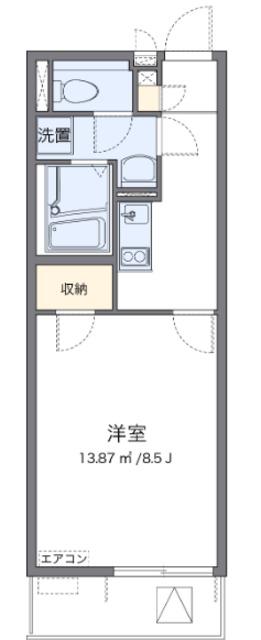 クレイノMEMORY(1K/3階)の間取り写真