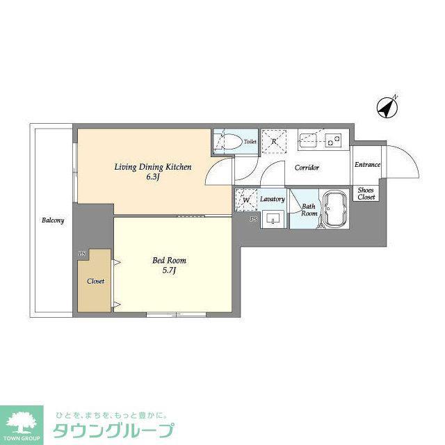 KDXレジデンス町田ノース(2K/14階)の間取り写真