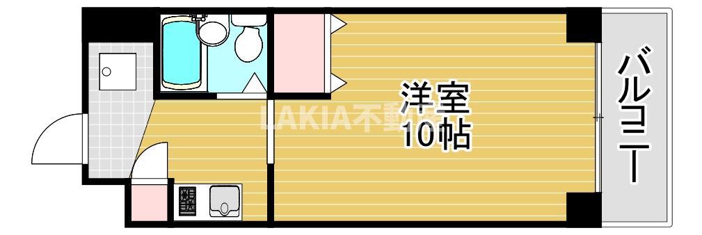 ドムス高倉(1K/2階)の間取り写真