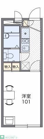 レオパレスクランベリー(1K/2階)の間取り写真