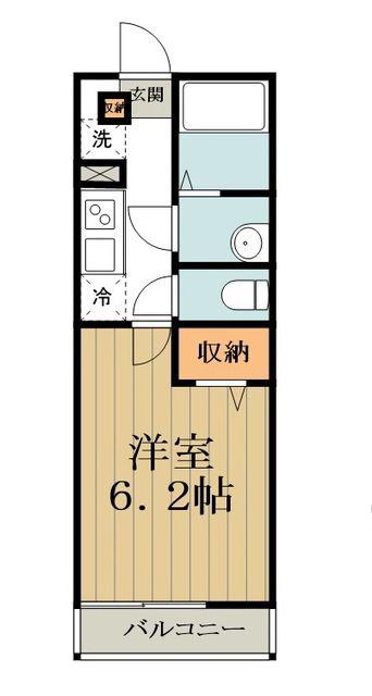 リブリ・小川西町(1K/3階)の間取り写真