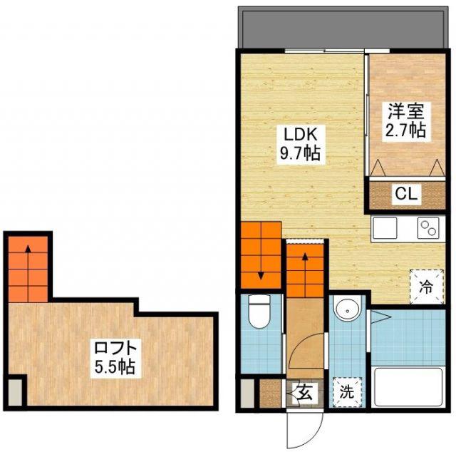 MODERN PALAZZO諫早KAI(1SLDK/1階)の間取り写真