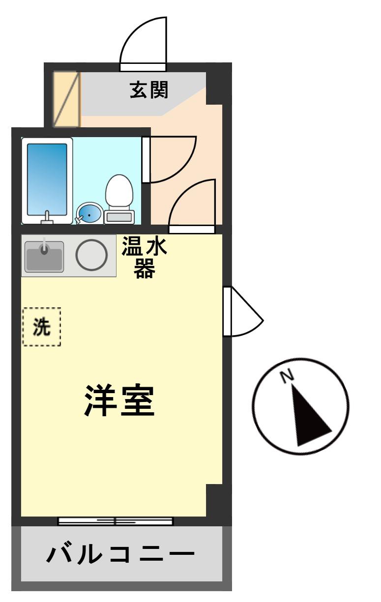 ダイアパレス新小岩第3(ワンルーム/3階)の間取り写真