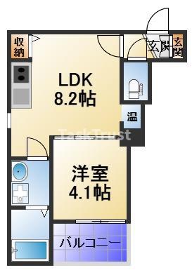 F ASECIA VOGEL(1LDK/2階)の間取り写真