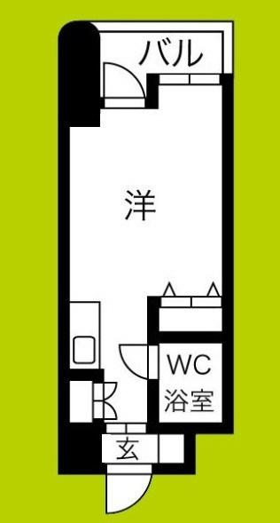 レバンガ天神橋AP(ワンルーム/6階)の間取り写真