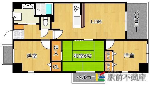 エルガーラ入江(3LDK/2階)の間取り写真