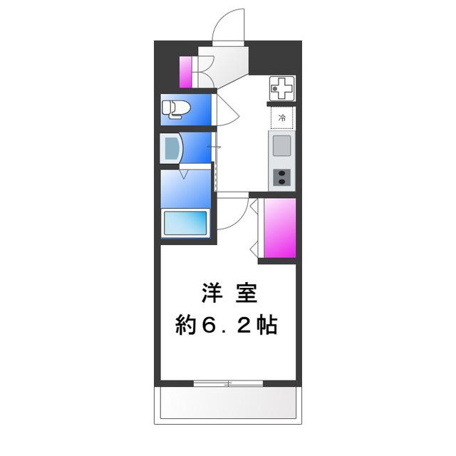 LUXE布施南II(1K/7階)の間取り写真
