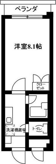 KINYAビル(1K/1階)の間取り写真