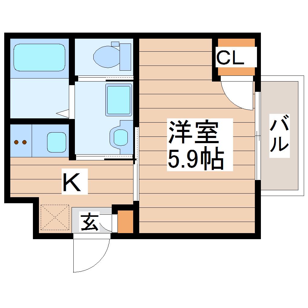 SENTOGRACE I(1K/1階)の間取り写真