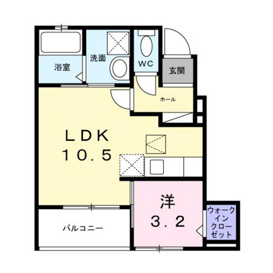 コンフィー中山台I(1LDK/1階)の間取り写真