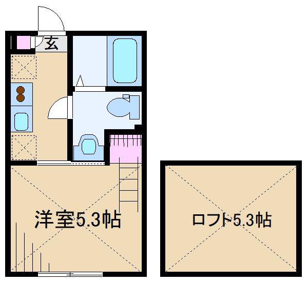 アザーレ・ソーニョ日吉(1K/2階)の間取り写真