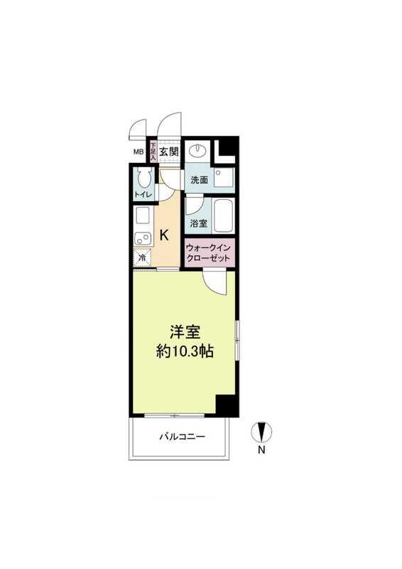 フレンシアノイエ内本町(1K/3階)の間取り写真