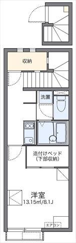 レオネクストR&AII(1K/2階)の間取り写真