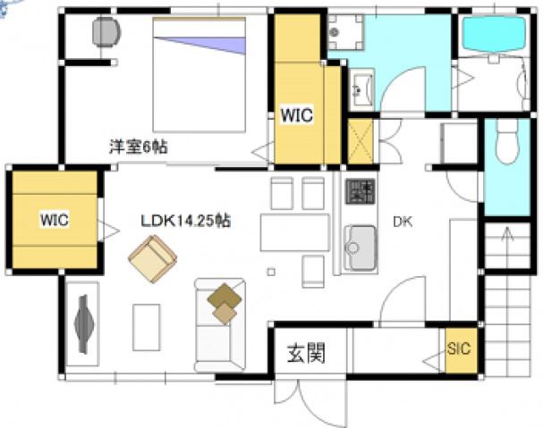 井上ハイツ(1LDK/1階)の間取り写真