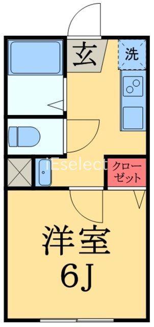 メゾンドジュネス大森台(1K/1階)の間取り写真