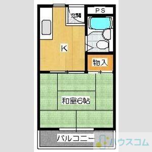 ラ・シャンブル(1K/3階)の間取り写真