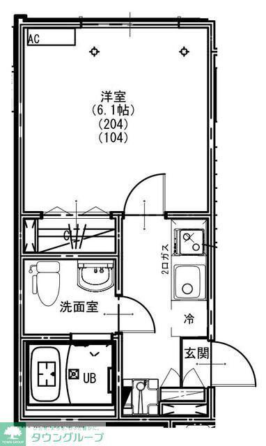 KEIAI RESIDENCE 新柏III(1K/1階)の間取り写真