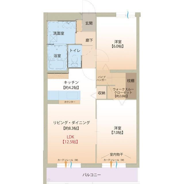 LEONE(2LDK/1階)の間取り写真