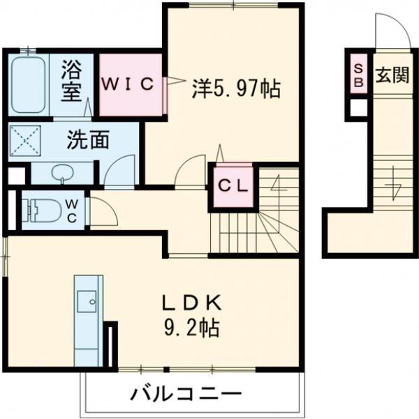 ZENIS(1LDK/2階)の間取り写真