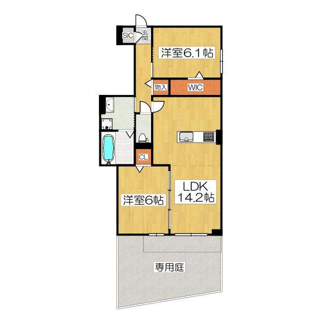 FAMILE MAISON(2LDK/1階)の間取り写真