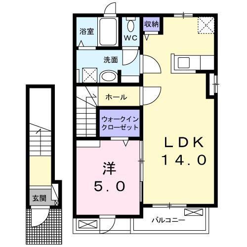 チェリオ(1LDK/2階)の間取り写真