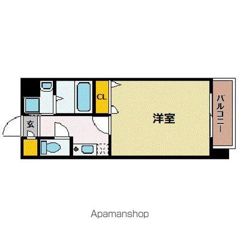 エンクレスト薬院(1K/10階)の間取り写真
