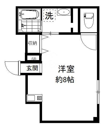 中嶋ビル(ワンルーム/3階)の間取り写真