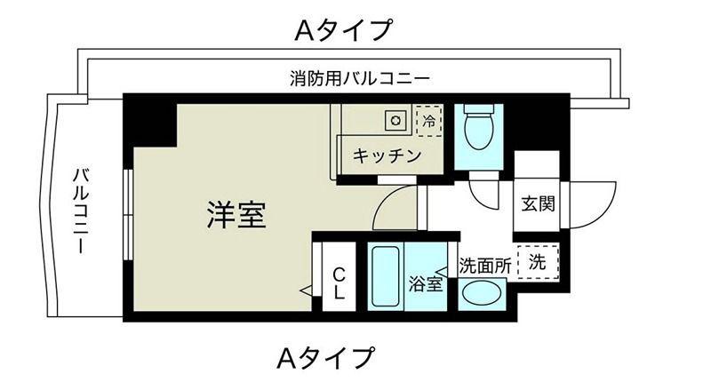 ノルデンハイム新大阪II(1K/4階)の間取り写真