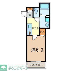 マンション鷹の巣D棟 916180(1K/1階)の間取り写真