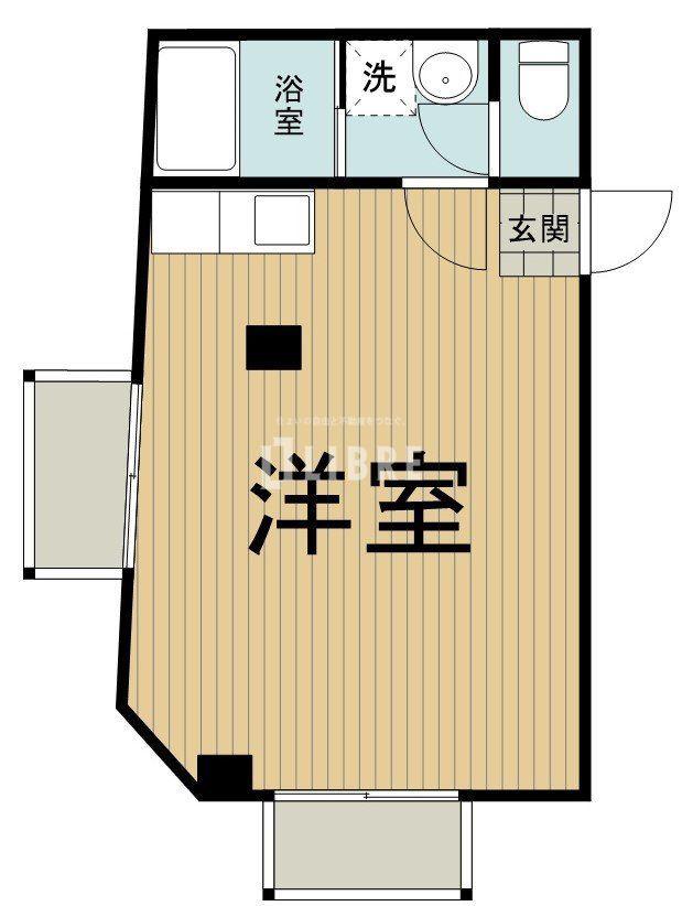 渡辺ビル(ワンルーム/2階)の間取り写真