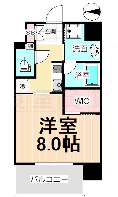セレステーション(1K/7階)の間取り写真