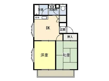 エクセレンス斉藤C(2DK/1階)の間取り写真